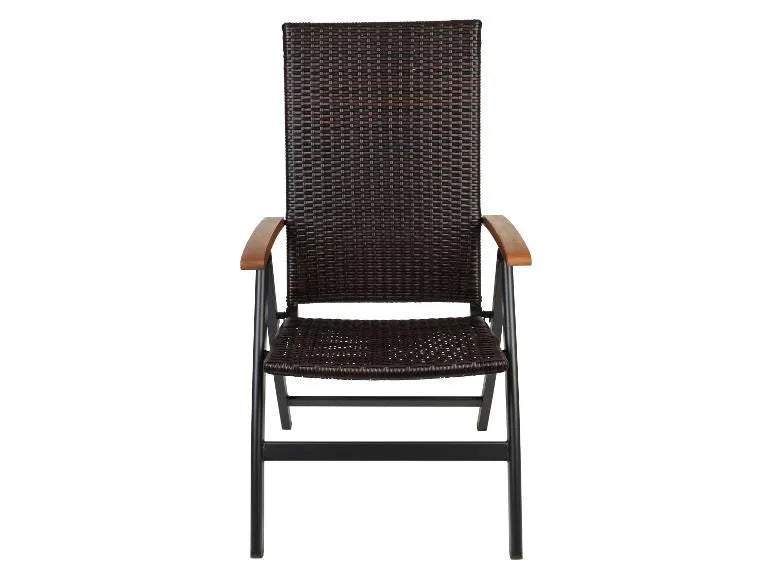 Geflecht-Set »Valencia«, 9-teilig - Ausziehtisch & 8 Klappsessel, braun