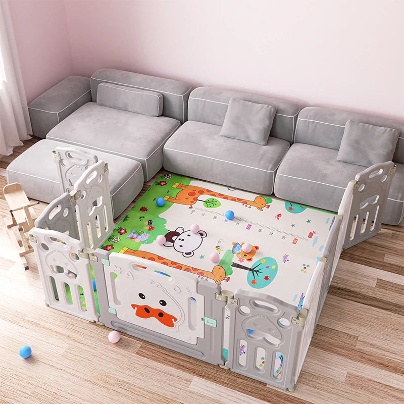 Sonnewelt Box Pieghevole per Bambini con Tappeto da Gattonamento