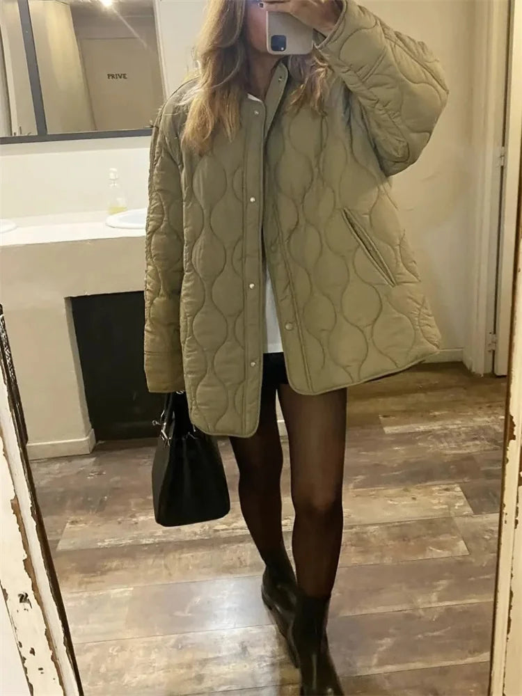 Lssige lockere Winterjacke