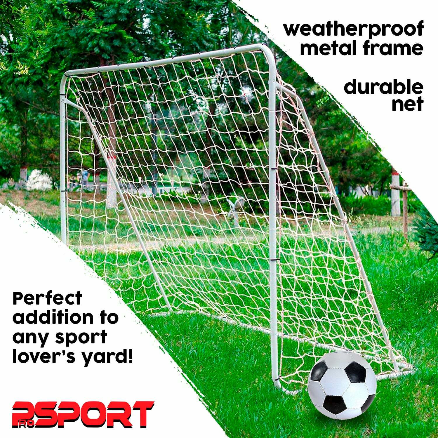 Prosport 2x Porta da calcio ufficiale 366 x 183 cm