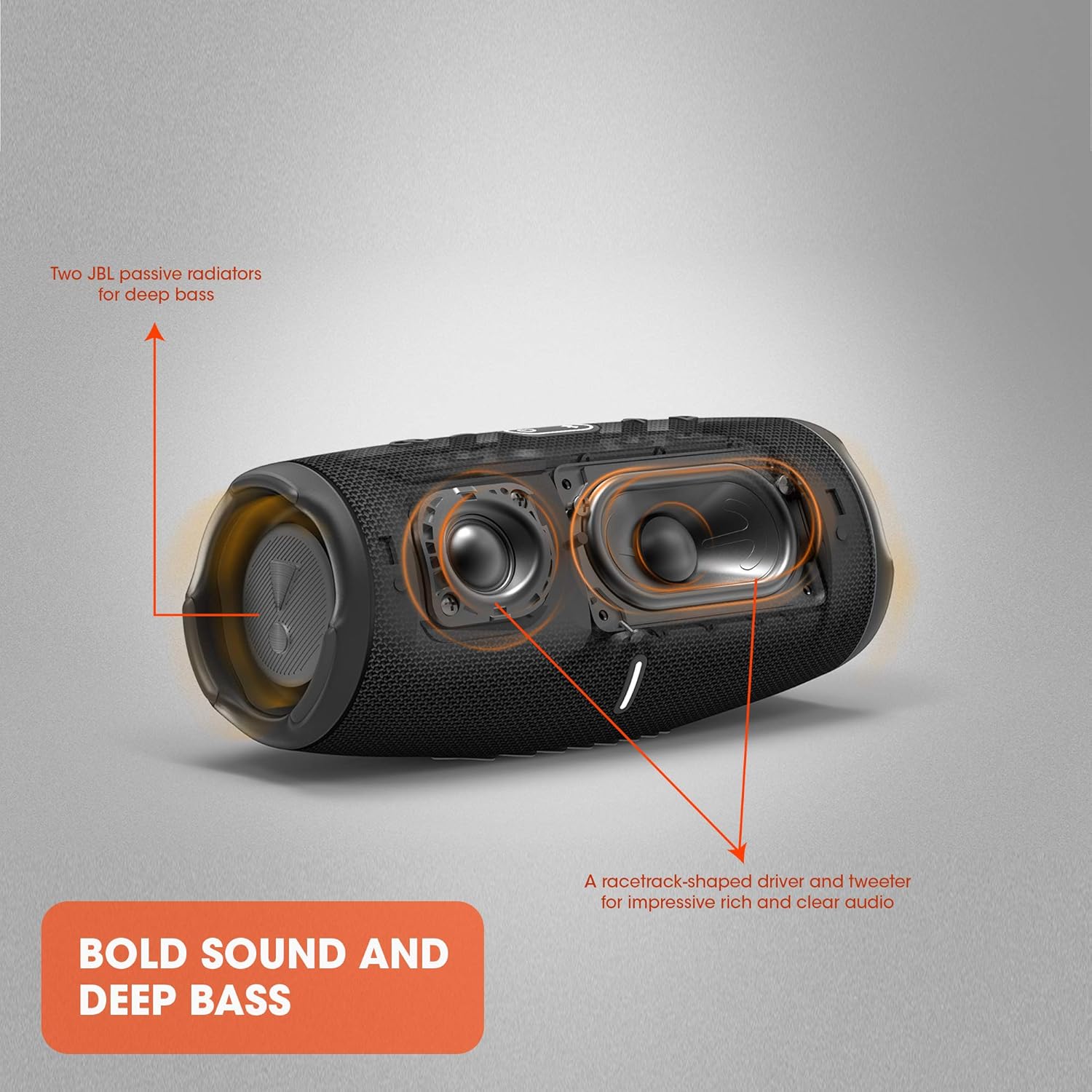 JBL Charge 5 altoparlante Bluetooth nero – Boombox portatile e impermeabile con power bank integrato – Fino a 20 ore di riproduzione musicale wireless con una sola carica della batteria