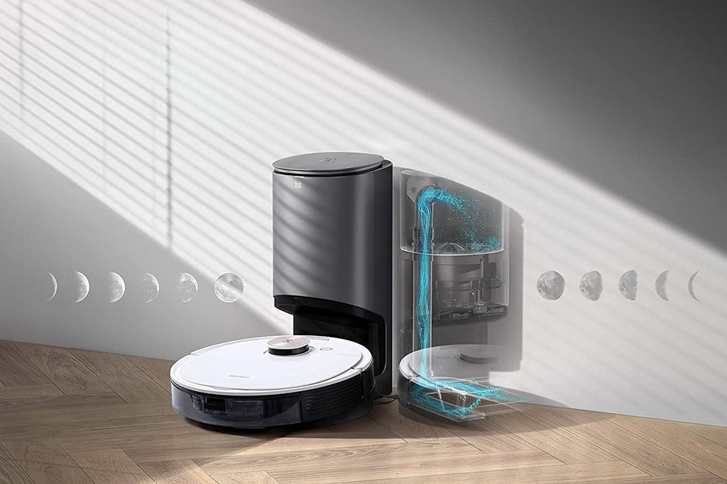 ECOVACS DEEBOT T30S Combo Robot aspirapolvere con funzione di lavaggio e aspirapolvere portatile a batteria, stazione di pulizia tutto in uno, 11000Pa, tecnologia ZeroTangle, pulizia dei bordi TruEdge, lavaggio del mop con acqua calda
