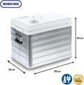 Mobicool MQ40A AC/DC - Frigo portatile elettrico in alluminio, 39 litri, 12 V e 230 V per auto, camion, barca, camper e presa di corrente, Scocca in alluminio