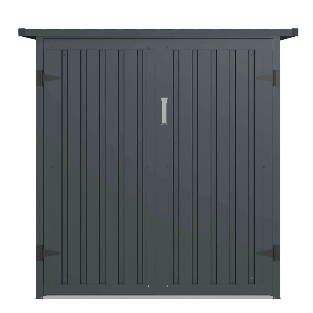Fornorth box bici da esterno per 2 biciclette 142x198x157cm, grigio scuro