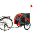 Rimorchio per bicicletta Karlie "Doggy Liner Economy", fino a 40 kg (rosso/grigio) - Ottime condizioni (2a scelta)