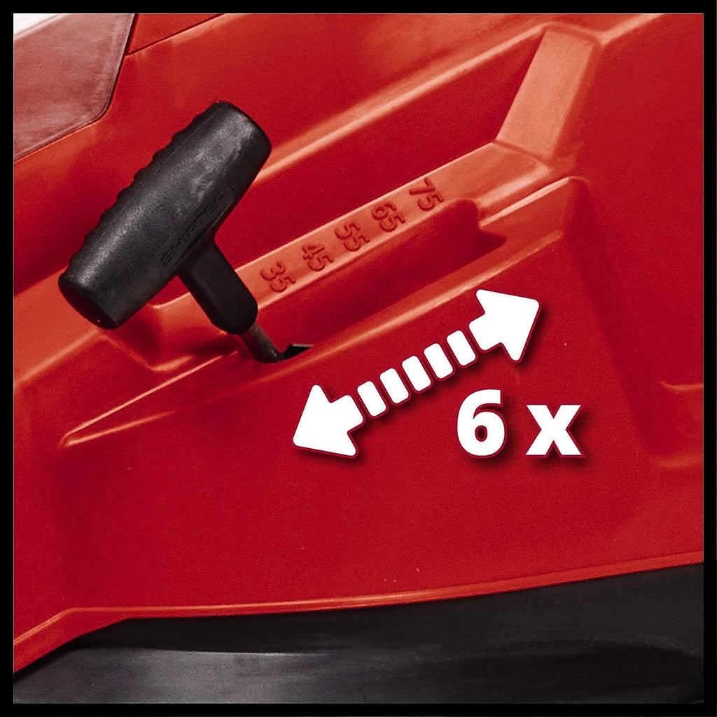 Tagliaerba a batteria Einhell GE-CM 36/37 Li-Solo Power X-Change (36 V, larghezza taglio 37 cm, fino a 400 m², cesto di raccolta 45 L, altezza taglio 25-75 mm, senza batteria)