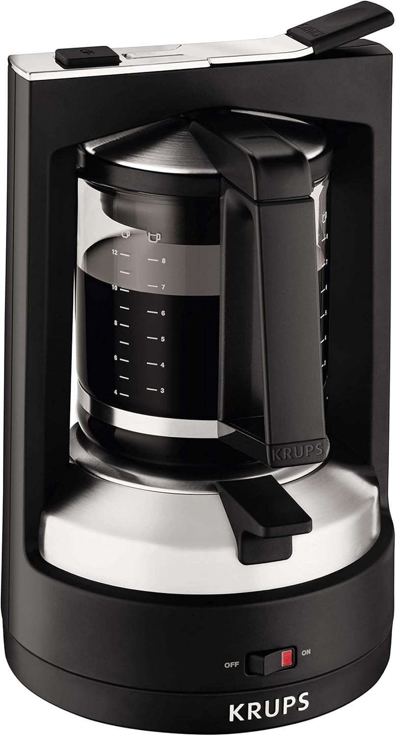 Krups KM4689 Macchina da caffè con filtro T8 | 850 Watt | Spegnimento automatico | 8-12 tazze | Interruttore on/off illuminato | Nero