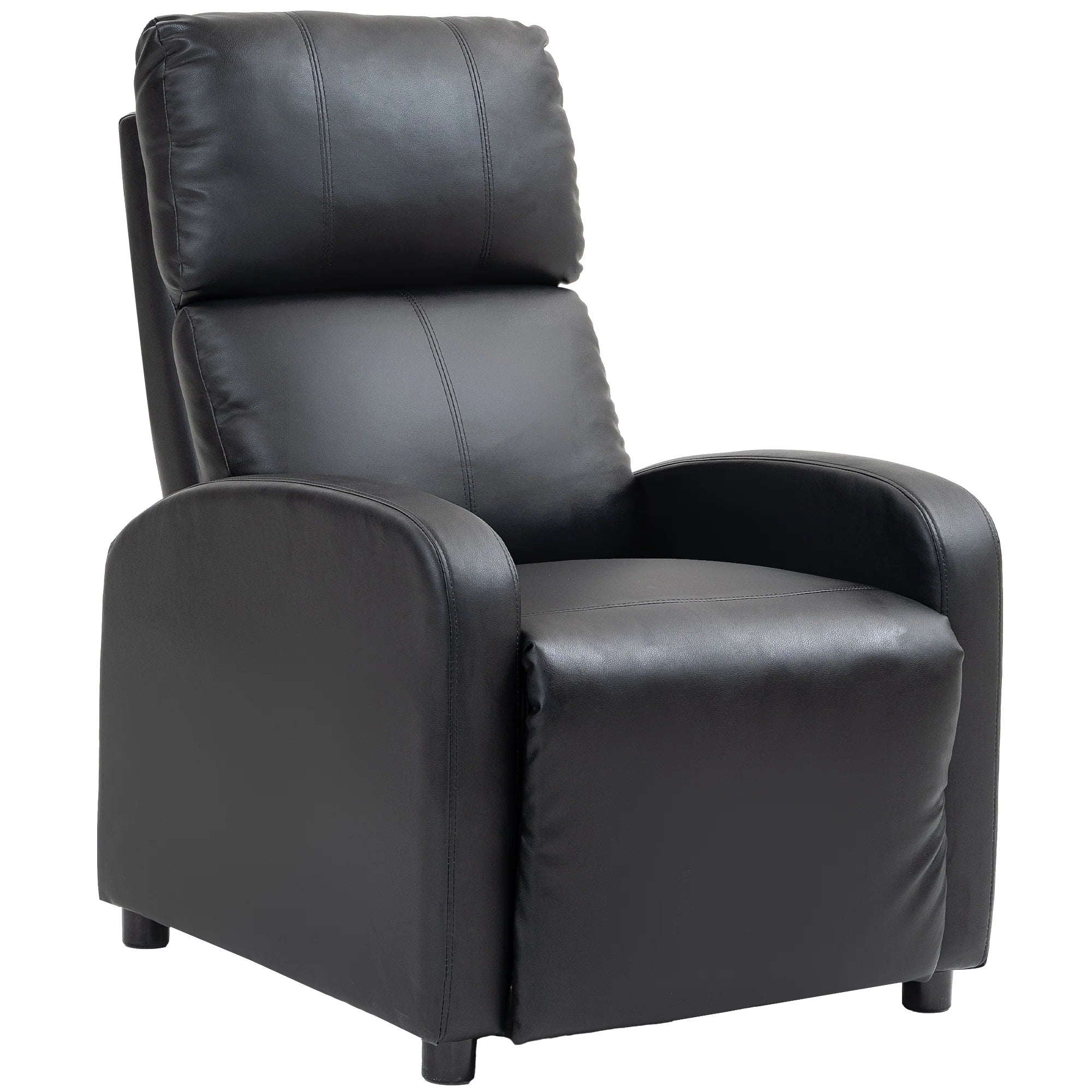 HOMCOM Poltrona Relax per TV con Funzione Reclinabile, Imbottitura Spessa