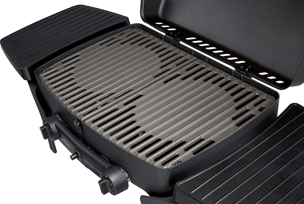 Enders Gasgrill Urban II Pro, barbecue da tavolo, funzione grill, cottura e forno, 2 bruciatori in acciaio inox, con termometro per grill, barbecue da balcone e campeggio, corpo in alluminio pressofuso, griglia in ghisa, #2062
