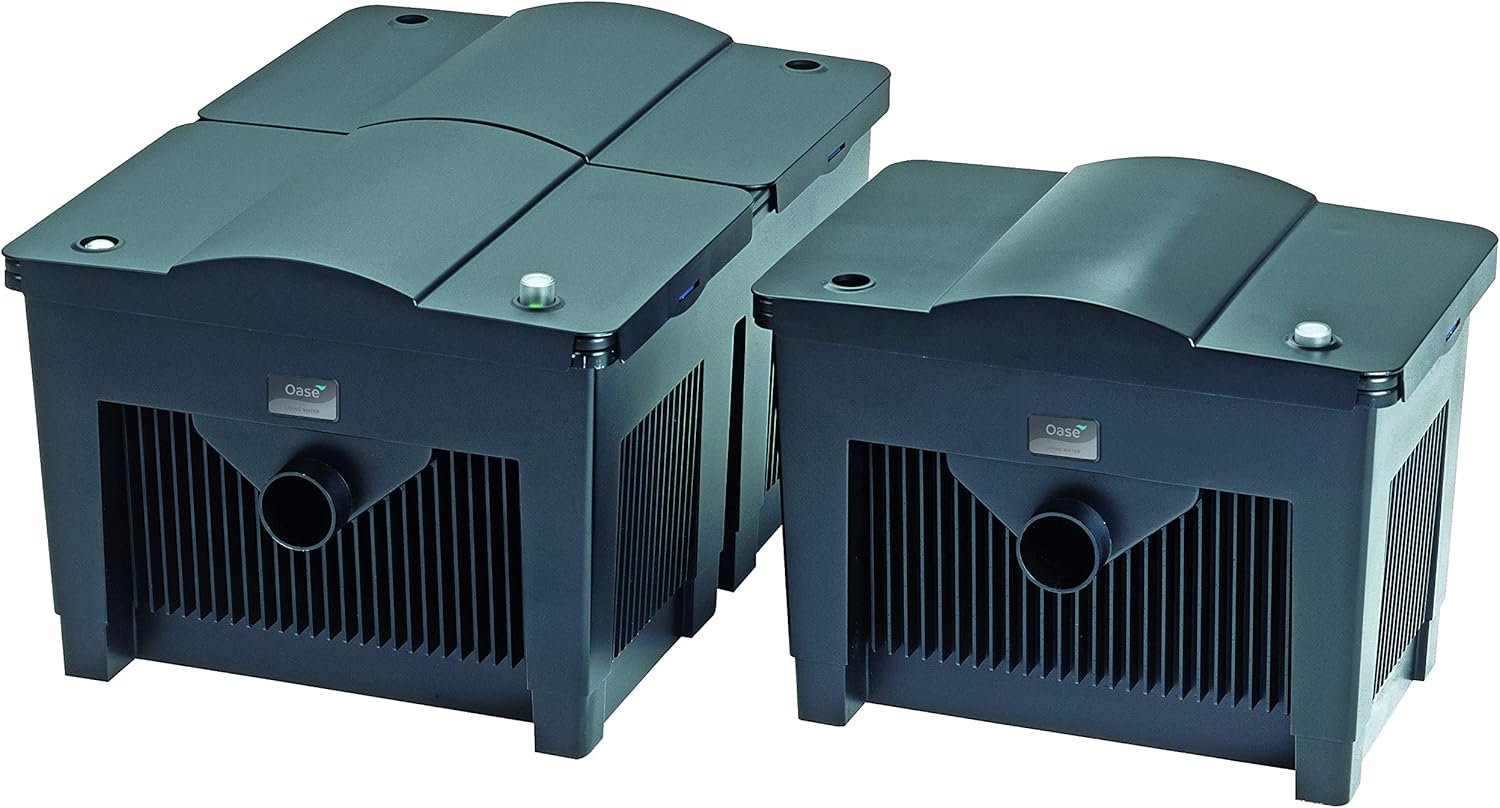 OASE 51096 Pompa per filtro e ruscello AquaMax Eco Classic 5500, portata 5300 l/h, pompa per ruscello a risparmio energetico, pompa per laghetto, filtro, pompa, ruscello, grigio scuro