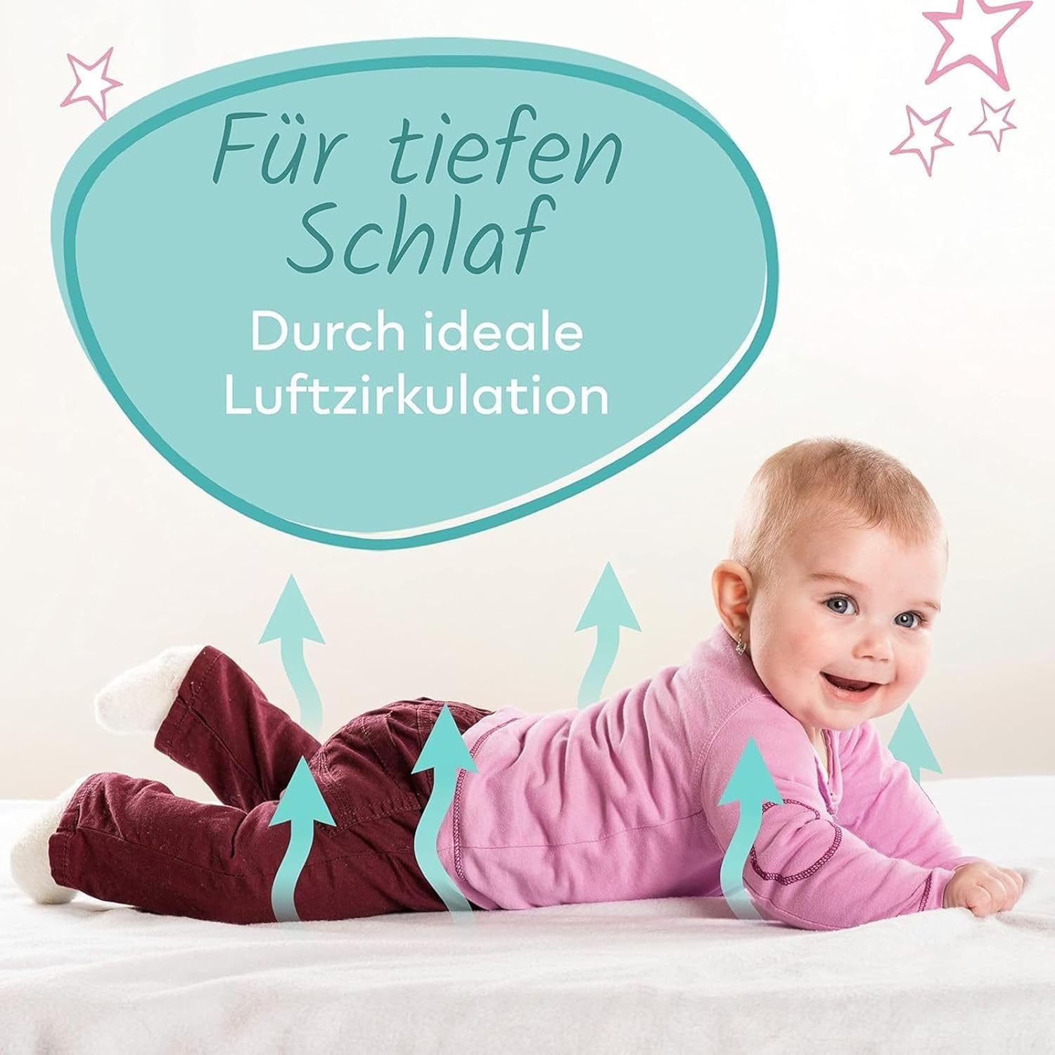 Sun Garden Kindermatratze 120x200 cm H3, Oeko Tex 100 Zertifiziert, Matratze für Kinderbett, Bezug waschbar, Optimale Matratze für Kinder, Bezug mit Klimafaser-Versteppung, Modell P1440 ComfortPur