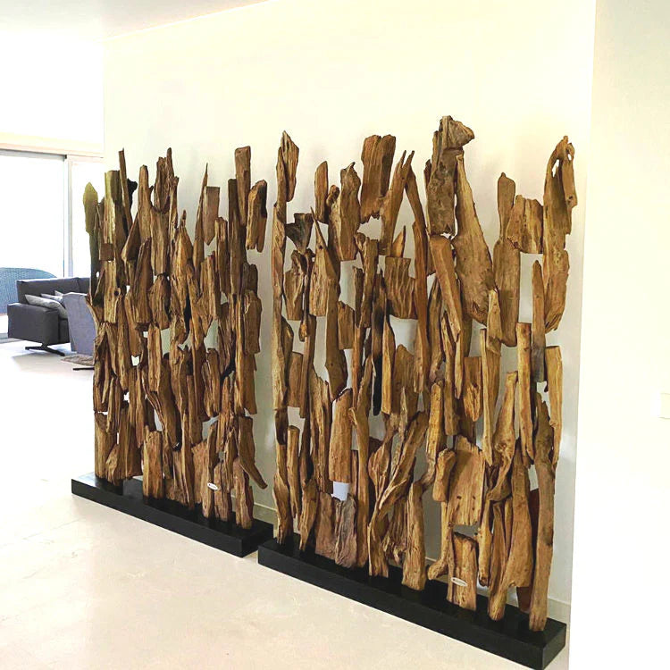 BELMIRO Design Holz Raumteiler  Breite 130 cm
