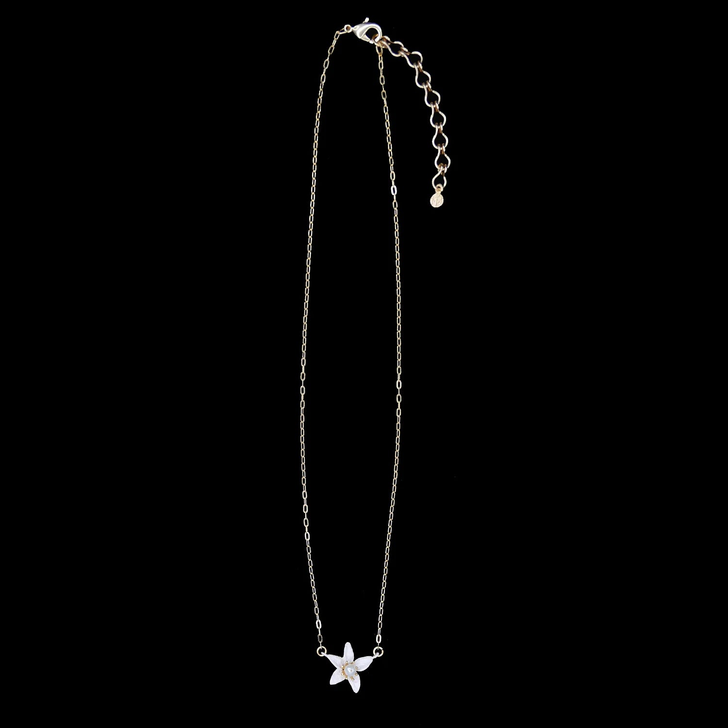 Arancione - Collana con ciondolo a forma di fiore
