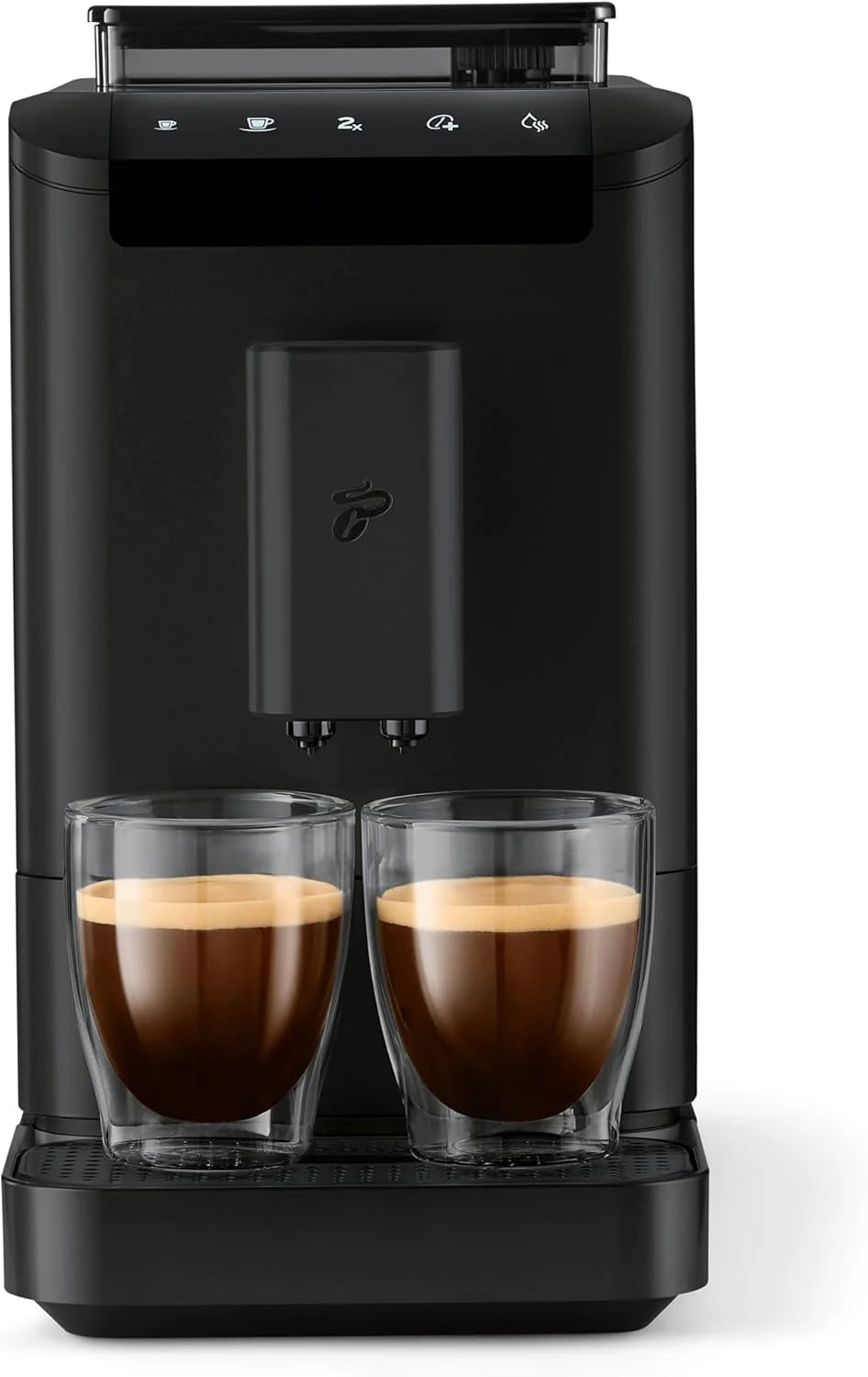 Tchibo Macchina da Caffè Automatica Esperto2 Caffè con Funzione 2 Tazze per Caffè Crema ed Espresso, Nero Granito - INCLUSO set di prova caffè GRATUITO