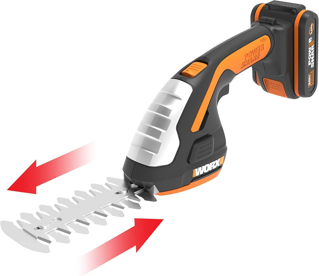WORX WG730E Akku-Rasenmäher 20V - kraftvoller bürstenloser Motor - ideal für Gärten bis zu 200m² - 30cm Schnittbreite - Cut-to-Edge - 3 einstellbare Schnitthöhen - inkl. 4Ah Akku & Ladegerät