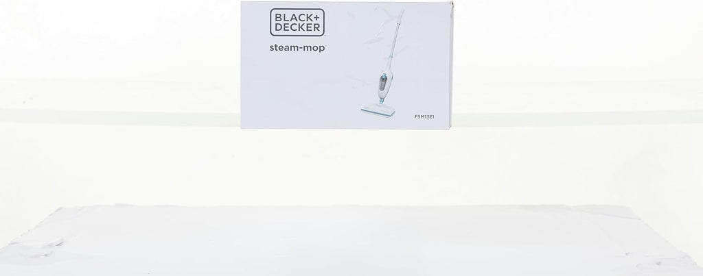 Black+Decker Scopa a vapore Steam Mop FSM13E1 da 1.300W (Pulitore a vapore per una pulizia igienica e profonda, manico e testa rimovibili, facile da usare, incl. 1 panno in microfibra)