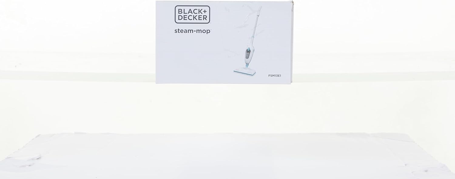Black+Decker Scopa a vapore Steam Mop FSM13E1 da 1.300W (Pulitore a vapore per una pulizia igienica e profonda, manico e testa rimovibili, facile da usare, incl. 1 panno in microfibra)