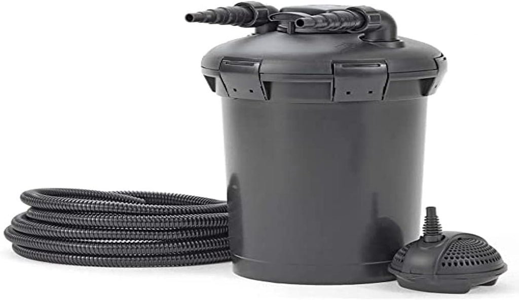 Pontec 57146 PondoPress Set 10000 - Druckfilter-Komplettset inklusive Filterpumpe und UVC-Technik / Teichfilter / Außenfilter