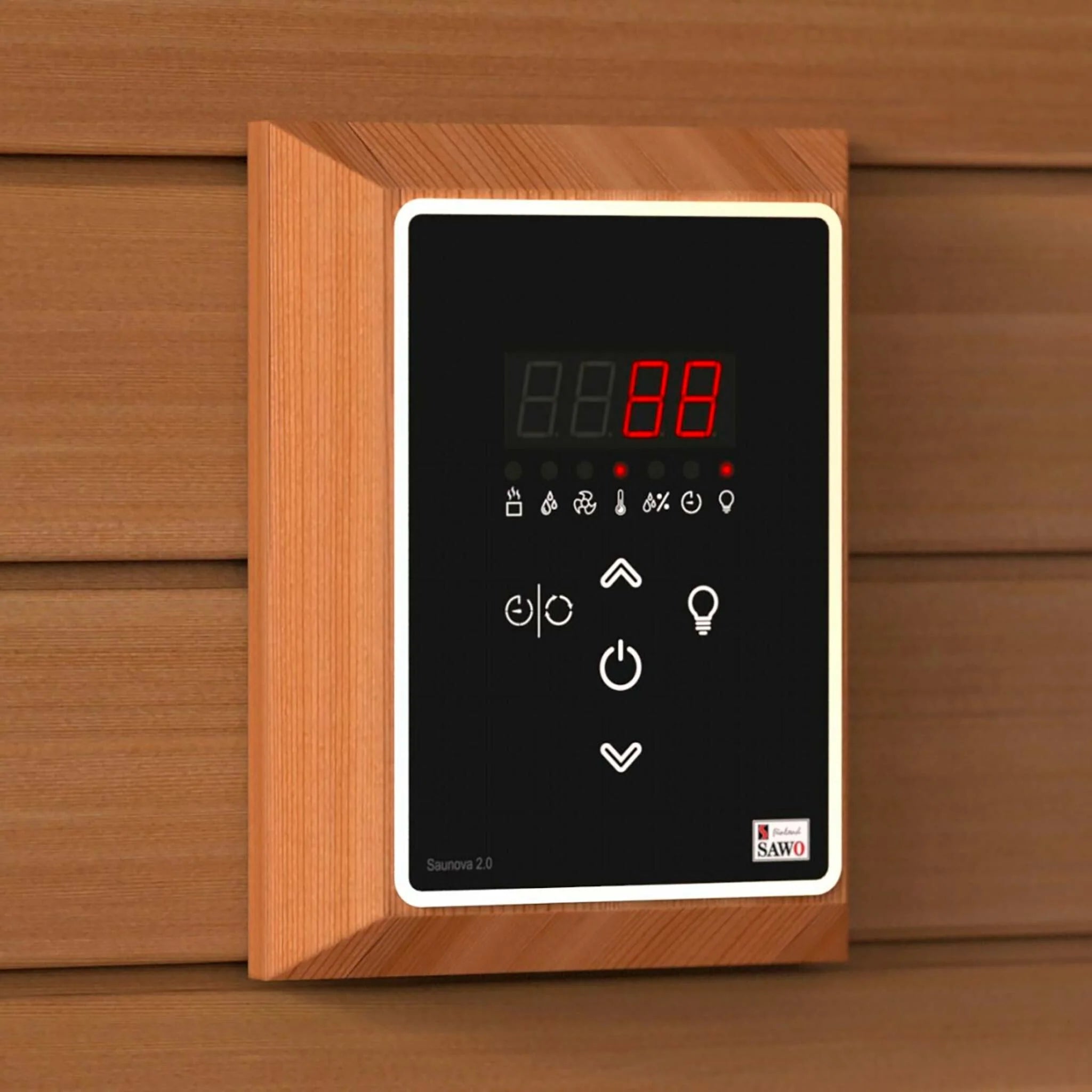 SAWO Stufa Elettrica per Sauna Aries Round Ni2, 6kW, 5-9m, comando separato