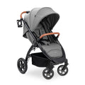 Hauck Uptown Passeggino Melange Rose – Passeggino per ogni terreno, seduta extra large, posizione nanna, ruote in gomma, sospensioni, compatto e facile da piegare, con parapioggia