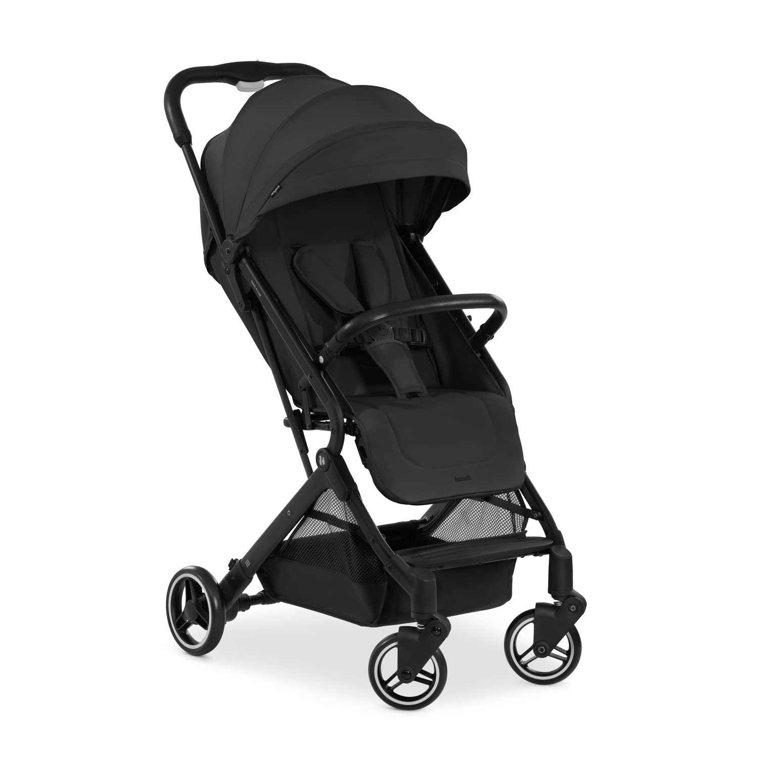 hauck Passeggino leggero Travel N Care per bambini dalla nascita fino a 22 kg con funzione reclinabile, ultraleggero - 6,9 kg, chiudibile con una mano, UPF 50+, ruote in EVA, cestino fino a 3 kg (Dark Olive)