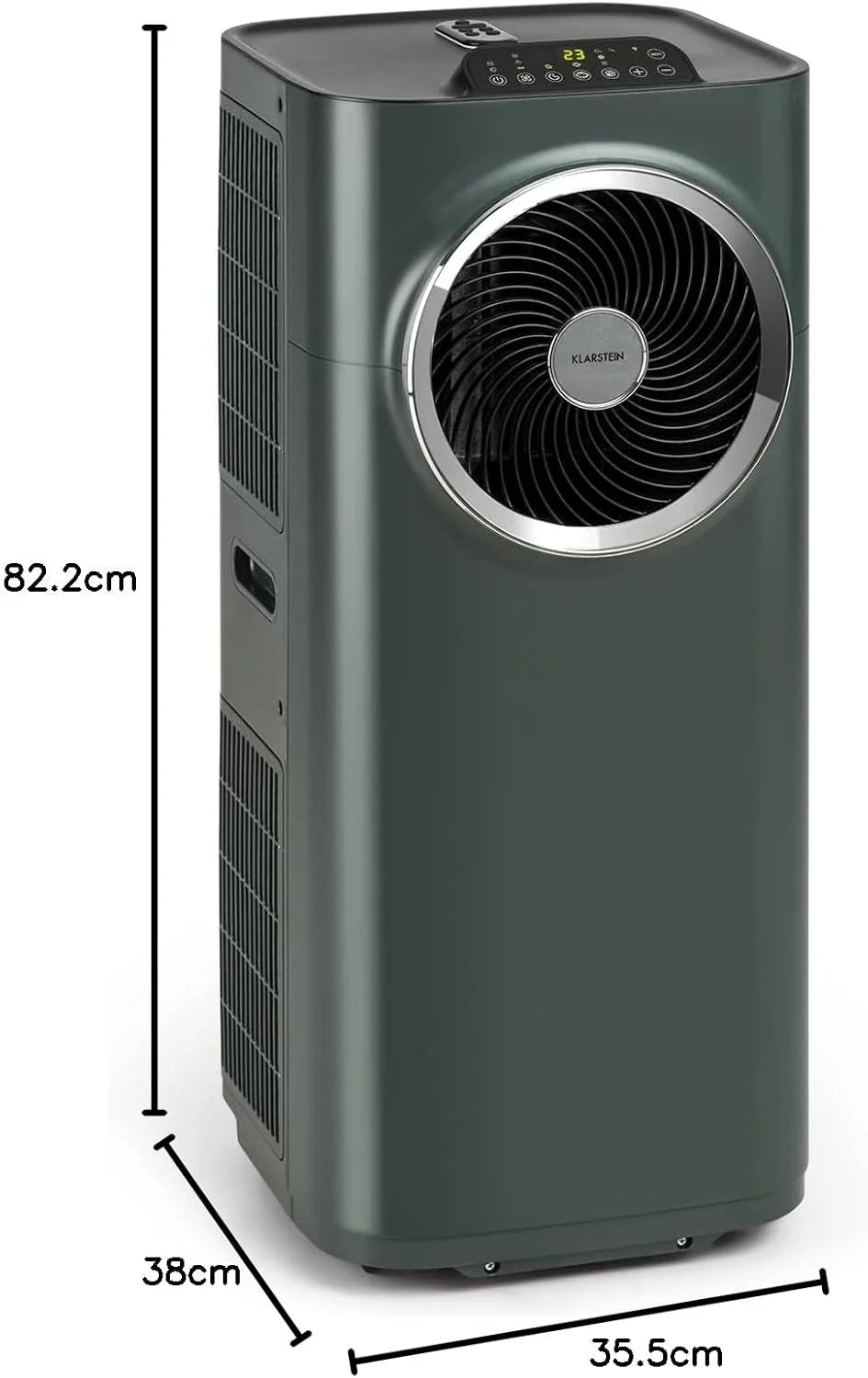 Klarstein Condizionatore Portatile 5-in-1 con Tubo di Scarico, Ventilatore, Deumidificatore, Purificatore d'Aria e Modalità Notturna, Controllo tramite App, Piccolo e Portatile, per Casa e Ufficio, 12000 BTU