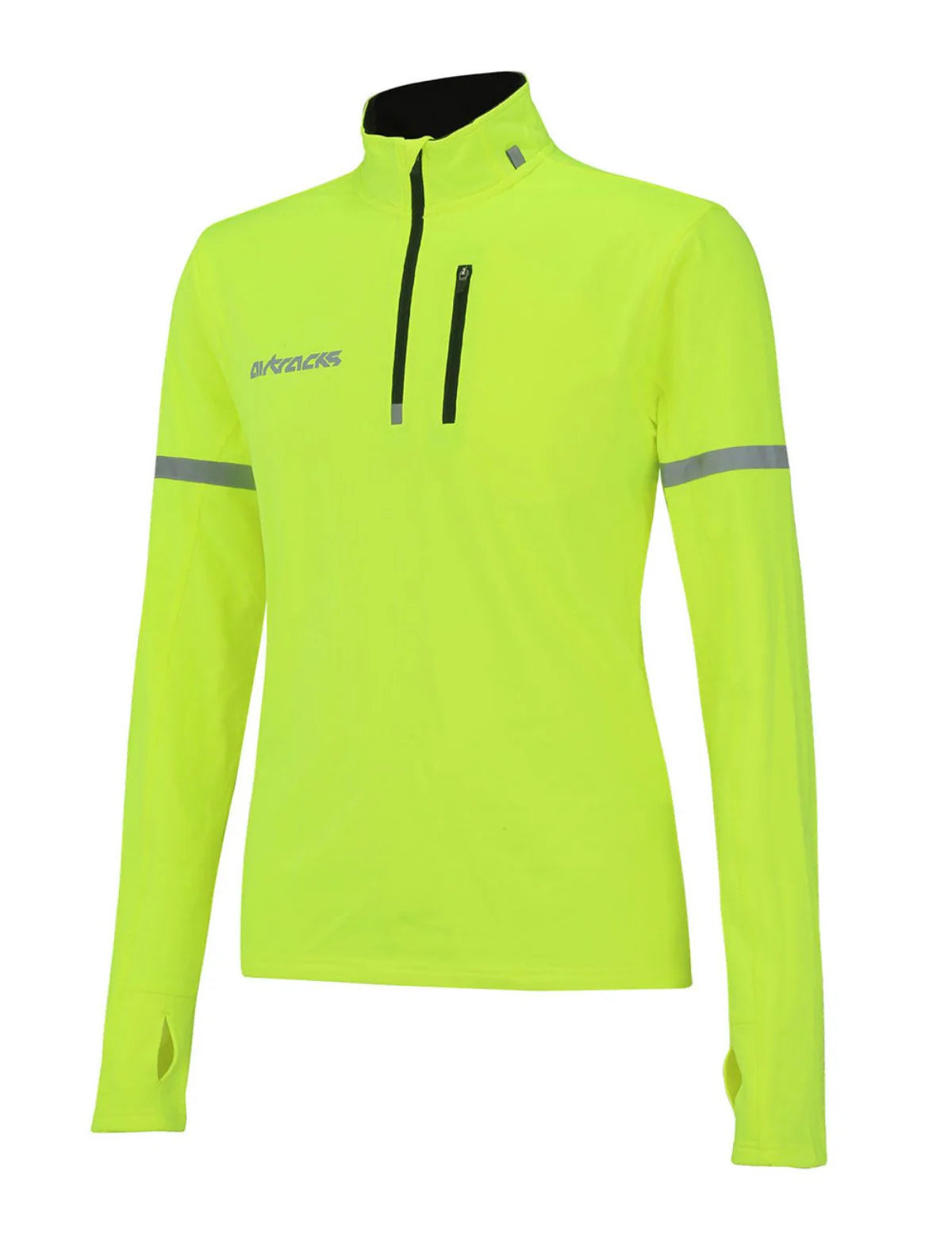 Herren Thermo Fahrradtrikot - Laufshirt Langarm Neon