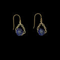 Blaue Prunkwinde Ohrhnger - Kleines Oval