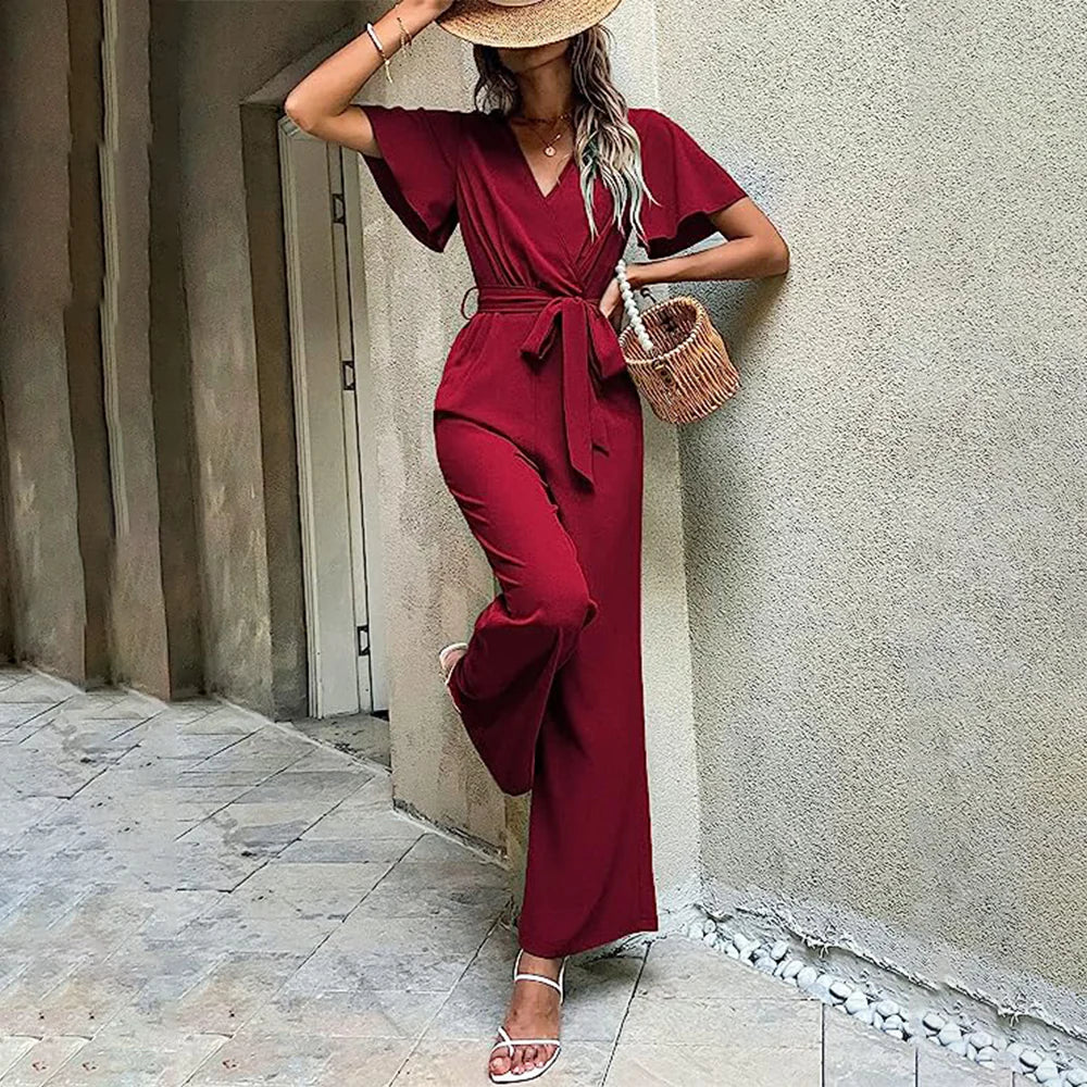 Nada - Jumpsuit mit Taschen und V-Ausschnitt