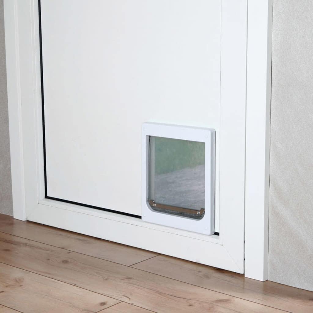 Trixie Pet Products Sportello per cani a 2 vie con chiusura, cani di taglia media e grande, bianco, Medium - Extra Large