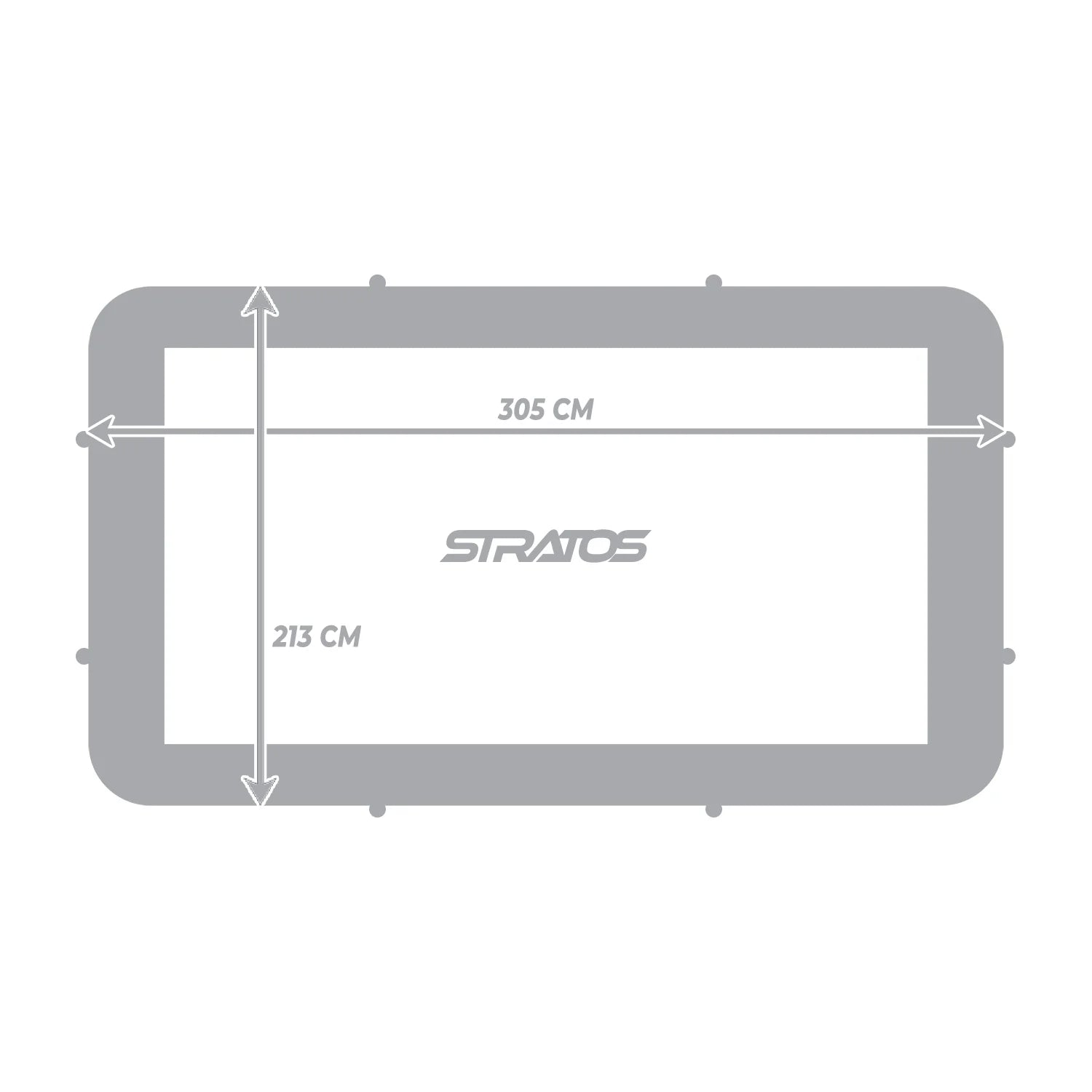 Stratos Trampolino Rettangolare 213 x 305 cm / 7 x 10 piedi