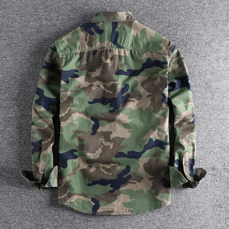 Clark - Camouflage-Langarmhemd