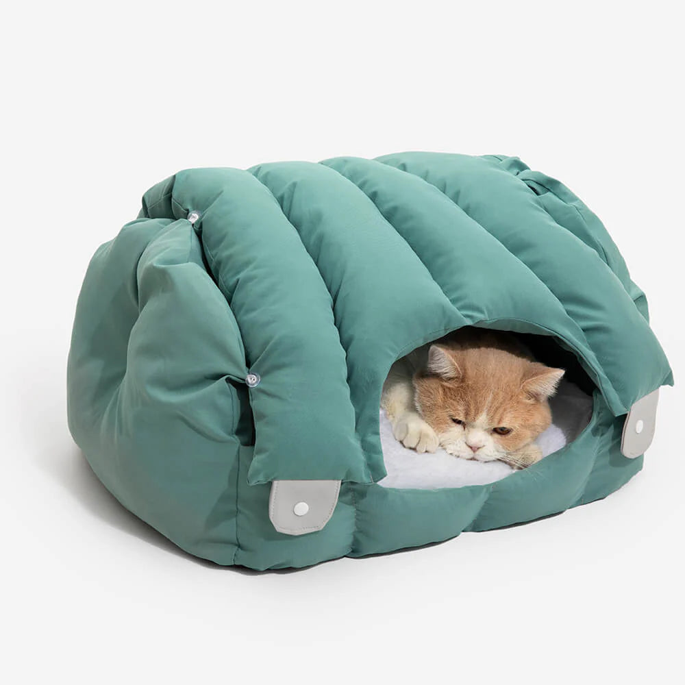 KatzenKomfort – 2-in-1 beheizbare Katzenhhle mit halboffenem Design