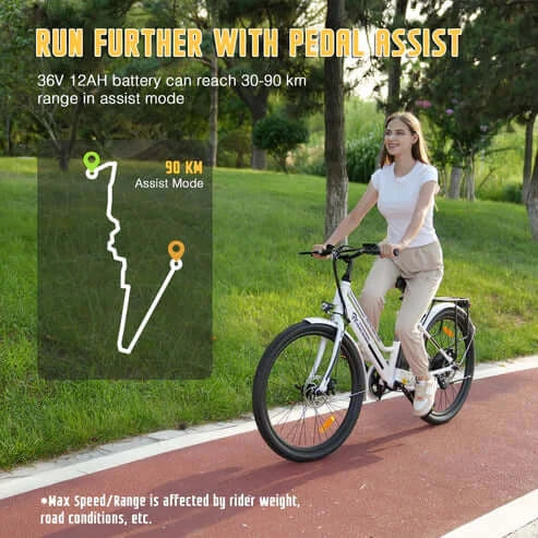 E-Bike Evercross EK8S – 250W, 26 pollici, batteria da 12Ah, autonomia fino a 90 km