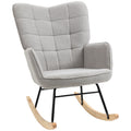 HOMCOM Schaukelstuhl Wohnzimmer Schwingsessel elegant gemütlich