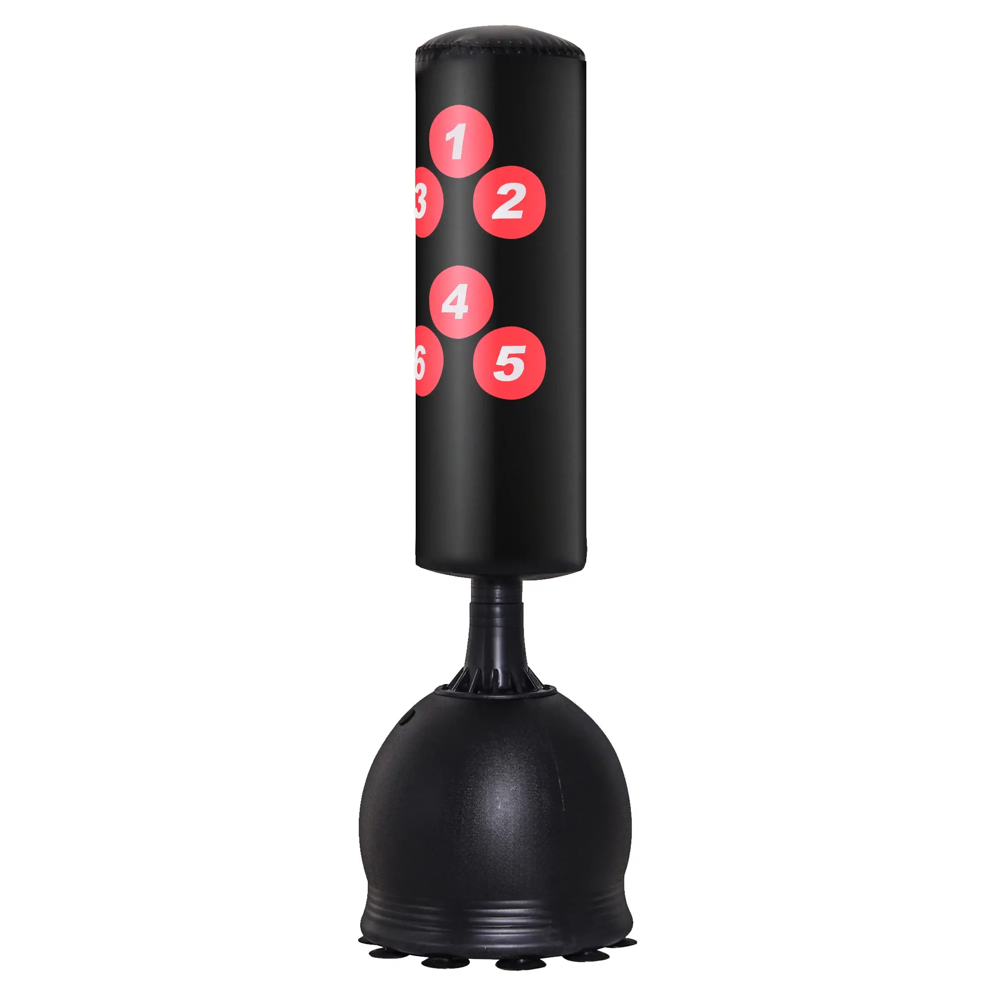 HOMCOM Sacco da boxe autoportante con ventose e sistema reflex