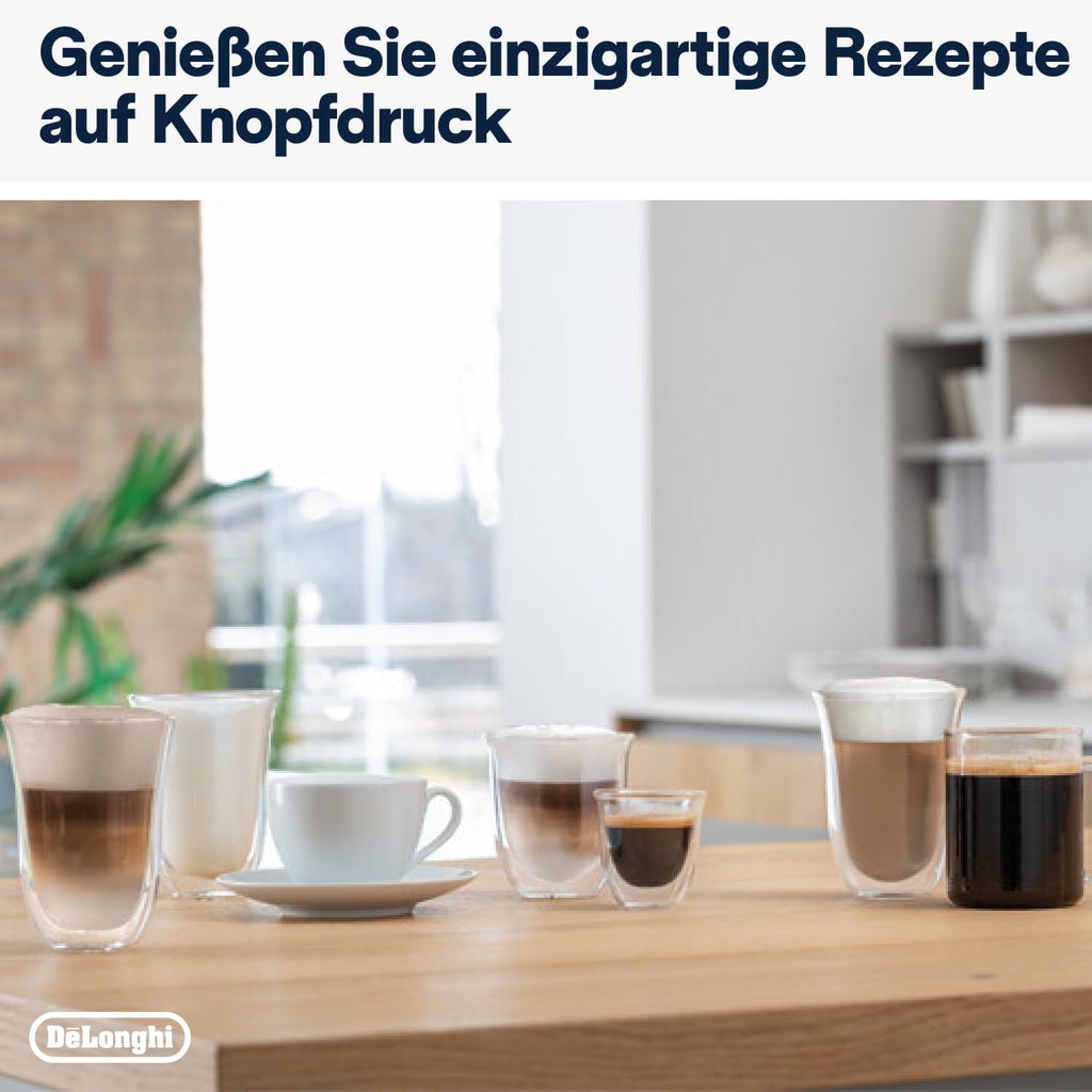 De'Longhi Eletta Evo ECAM 46.860.B Macchina automatica per caffè con sistema LatteCrema per il latte, cappuccino ed espresso con un solo tocco, display LCD e pulsanti a sfioramento, colore nero