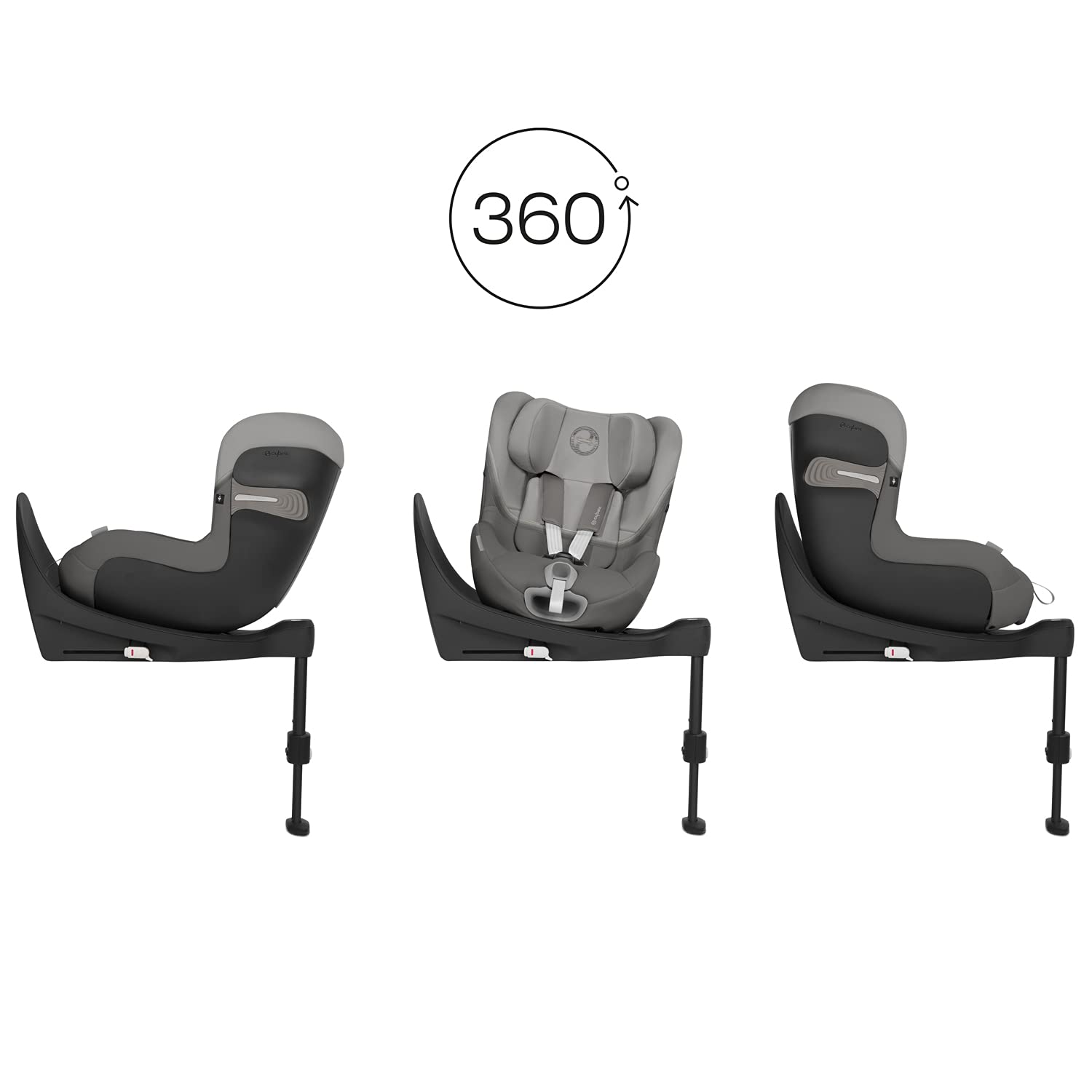 CYBEX Gold Kinder-Autositz Sirona S2 i-Size, Ab ca. 3 Monaten bis 4 Jahren, Max. 18 kg, SensorSafe kompatibel, Granite Black