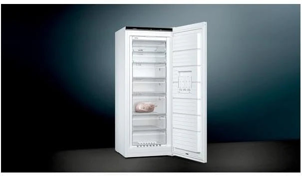 Siemens GS54NAWCV iQ500 Congelatore, 176 x 70 cm, 327 L, noFrost mai più sbrinamento, bigBox spazio per alimenti grandi, varioZone ripiani in vetro e cassetti flessibili, Bianco