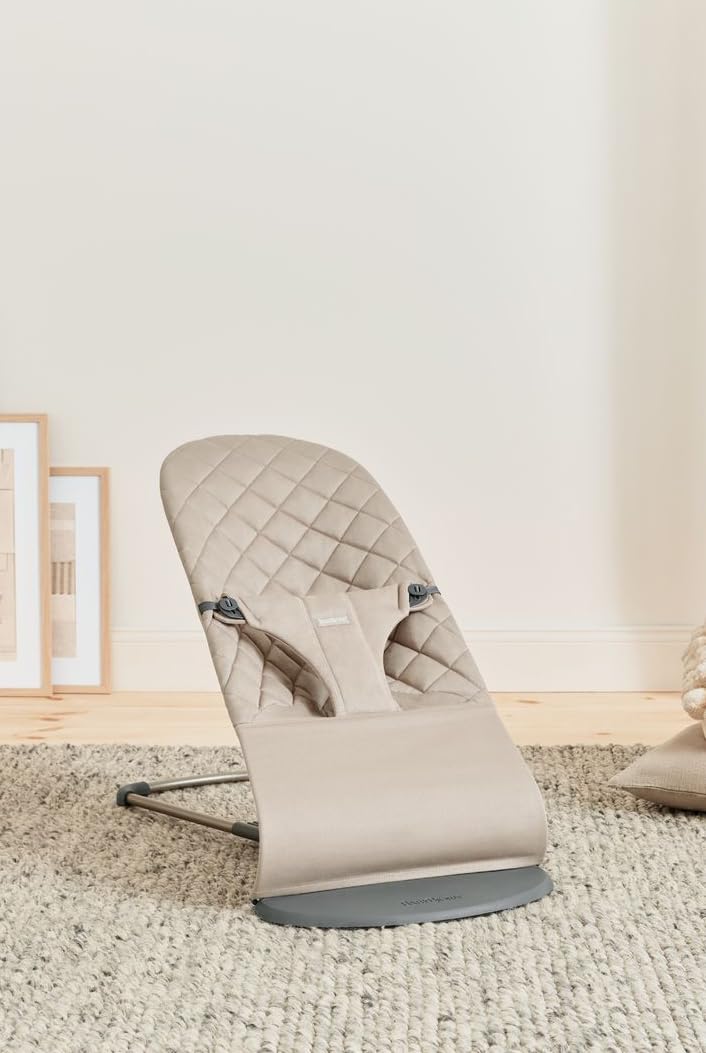 BabyBjörn Sdraietta Bliss, Tessuto, Trapuntatura classica, Grigio Sabbia