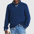 Herren-Strickpullover mit halbem Reiverschluss