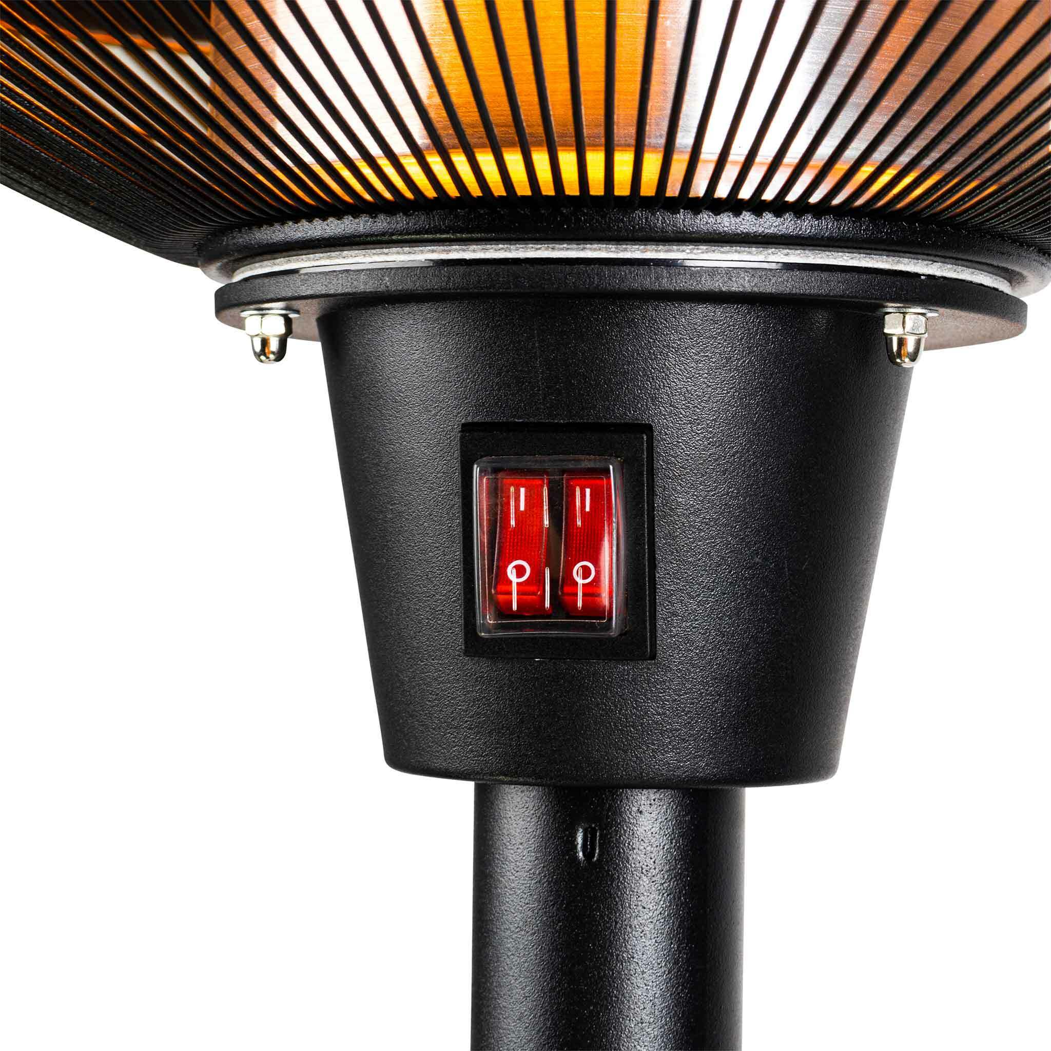 Fornorth Heizstrahler, stufa da terra premium 2000W, nera