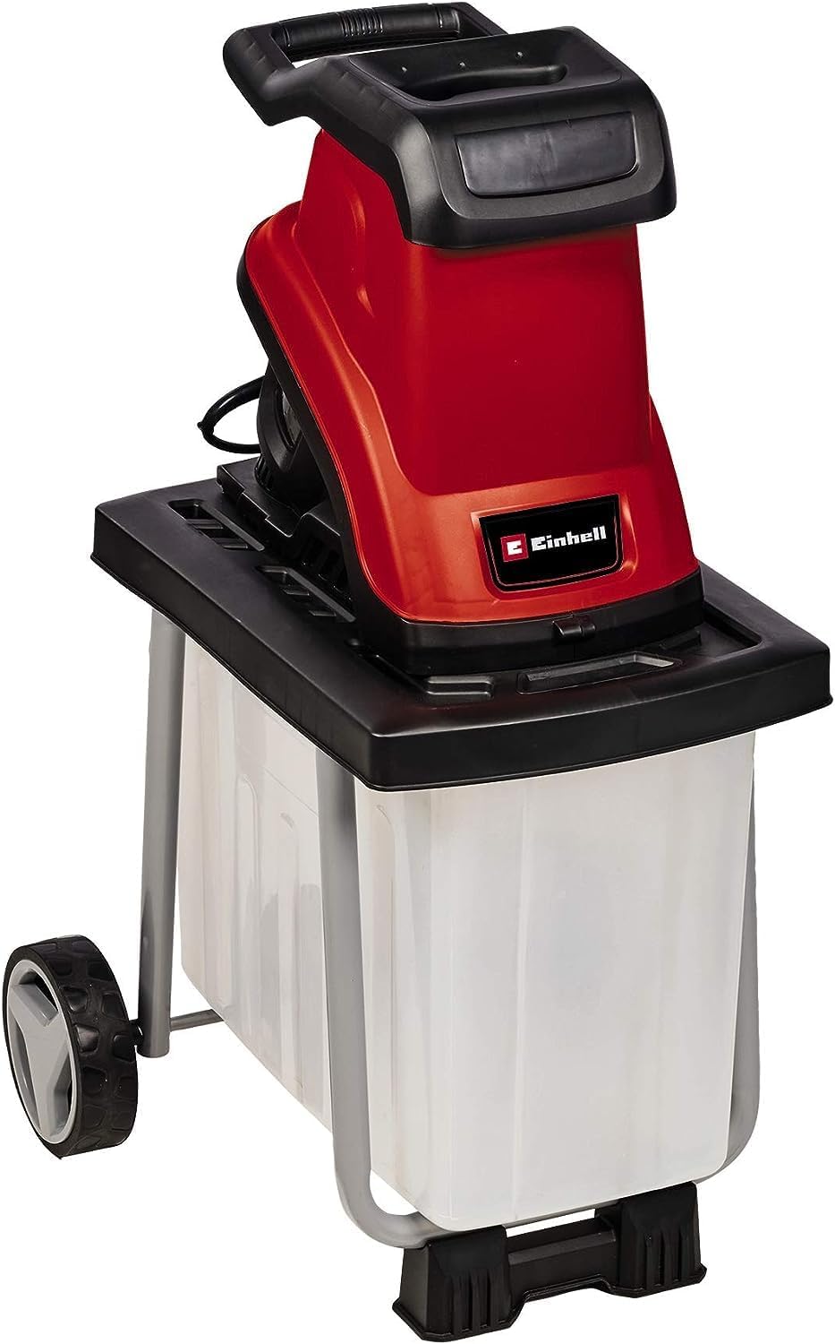 Einhell Elektro-Messerhäcksler GC-KS 2540 CB (2.500 W, max. 40 mm Aststärke, 2 Wendemesser aus Stahl, 55 L Fangbox, Transportgriff, Stopfer)