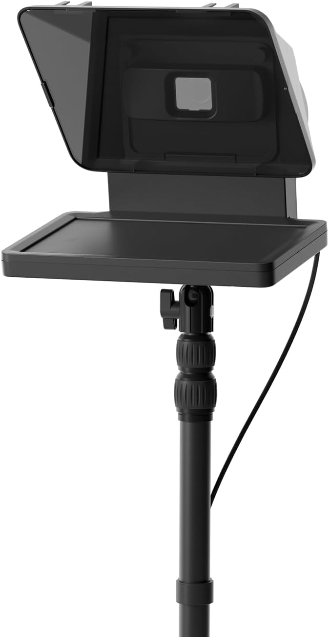 Elgato Prompter – Teleprompter mit integriertem Bildschirm für YouTube, Twitch, Zoom, Teams und mehr, unterstützt DSLR/Webcam/Smartphone, Drag&Drop-Monitoranzeige, funktioniert mit Mac/PC&Stream Deck