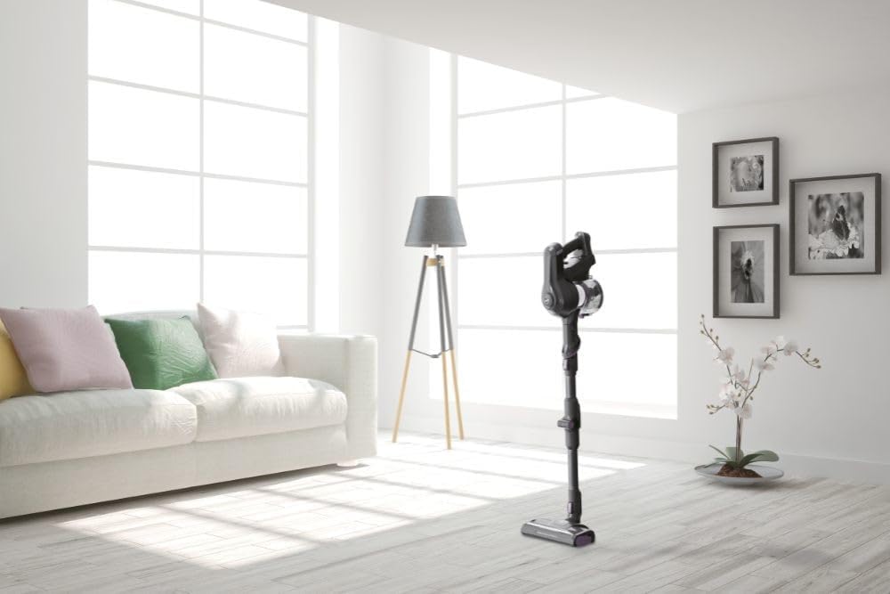 Hoover Akku-Staubsauger ohne Beutel + Tierdüse I bis zu 120 m mit 1 Akkuladung I Staubsauger kabellos mit LED, XL Staubbehlter & Parkfunktion I Akkusauger mit Fugendüse & Staubbürste [HF110P]