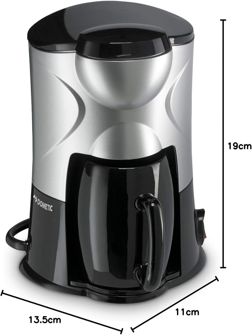 Dometic PerfectCoffee MC 052, Reise-Kaffeemaschine, 12 V, 170 W, für Auto, LKW oder Boot, 5 Tassen, schwarz