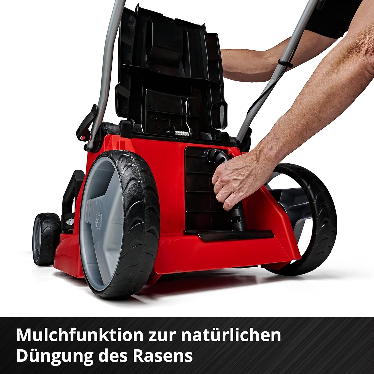 Einhell Akku-Rasenmher GE-CM 43 Li M Kit Power X-Change (36V, 43 cm Schnittbreite, bis 600 m, Brushless, Mulch-Kit, 63L Fangkorb, 25-75 mm Schnitthhe, inkl. 2x 4,0Ah + 2x Ladegert)