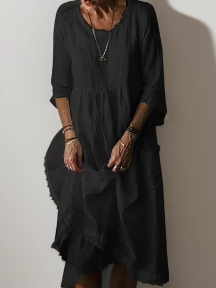 Rainey - Maxikleid mit lockerem Rundhalsausschnitt