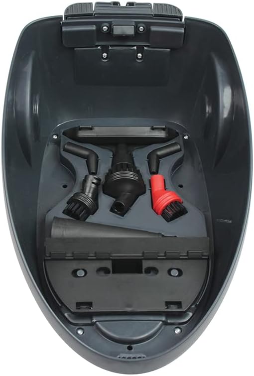 POLTI PTEU0268 Dampfreiniger   30 R mit Sicherheitsverschluss, maximal Druck 3,0 bar, Dampfausstoss bis zu 85 g/min, Aufheizzeit 8 Minuten, Anzeigesignal Druck bereit, Heizkessel aus Edelstahl, 39 x 25 x 29 cm, 1800 W, rot / weiss