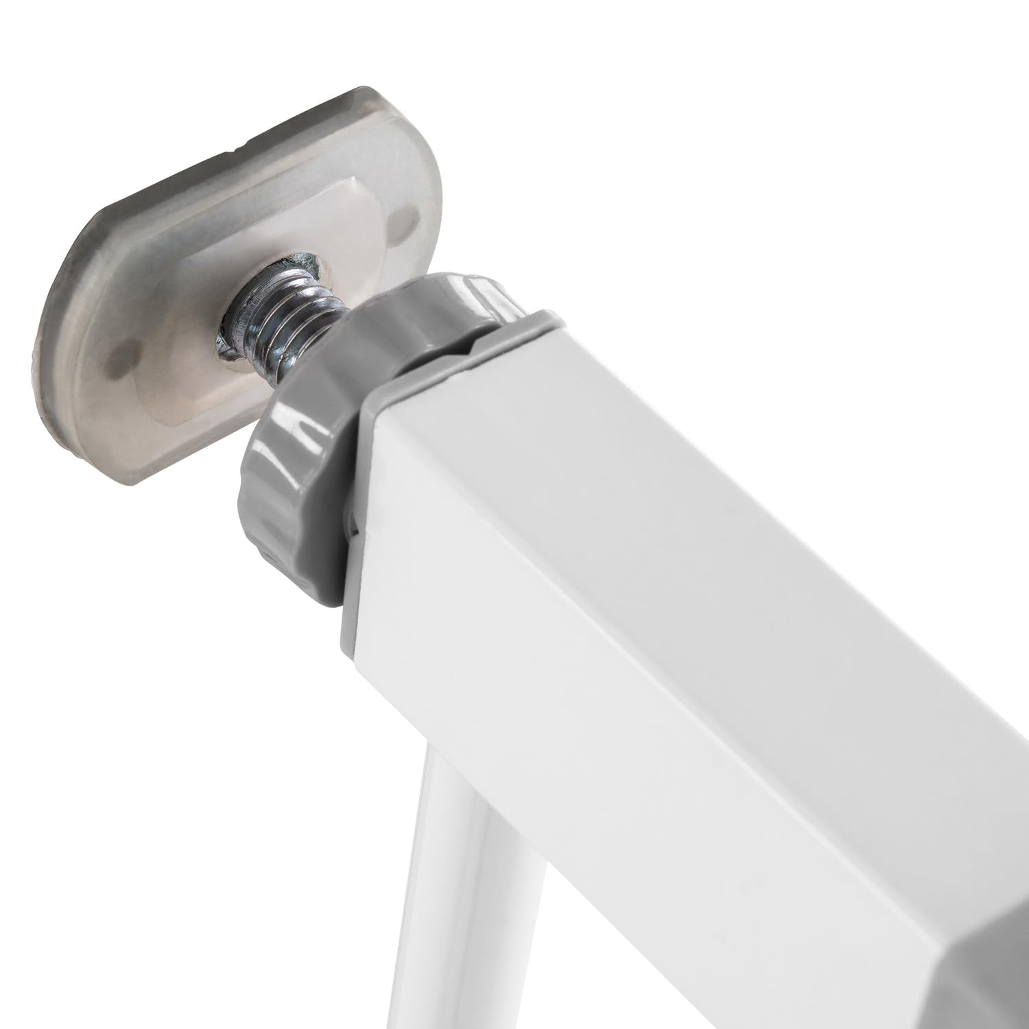 hauck Cancello di sicurezza / barriera di sicurezza Open N Stop KD con estensione da 21 cm per larghezze 96-101 cm, senza forare, 0-24 mesi, apertura con una mano, orientabile su entrambi i lati, metallo (bianco)